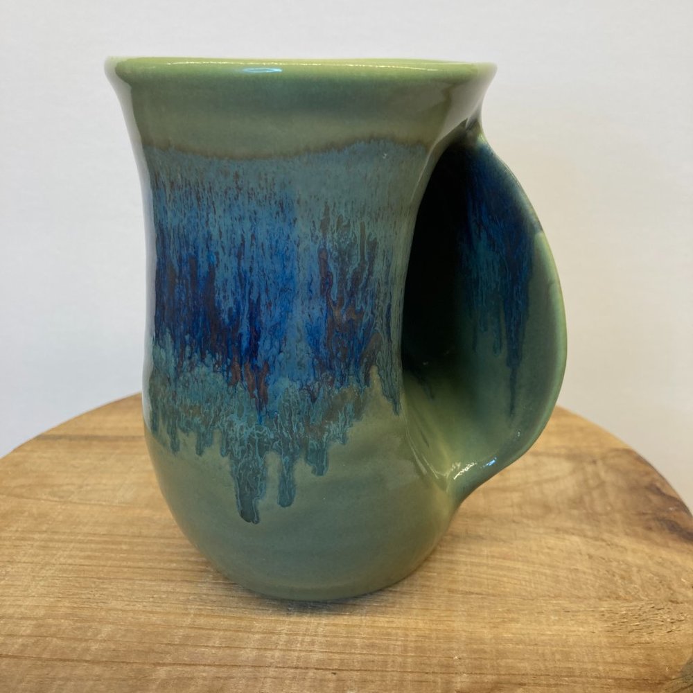 Hand Warming Mug - Handmade Beautiful Earth Toned HandWarming Mug - Winter Mug